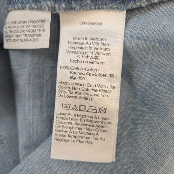 NWT J. Crew Factory Sleeveless Perfect Fit Button Down Shirt Size Large - Picture 5 of 5